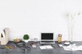 Contemporary designer desk closeup Royalty Free Stock Photo