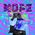 Contemporary digital collage art. Urban girls back in 90s style. Text Nope. Fashion, party, gaming, clubbing concept