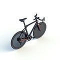 Sleek Modern Black Road Bicycle Isolated on White Background Royalty Free Stock Photo