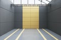 Contemporary empty gray garage interior. Warehouse concept. Royalty Free Stock Photo