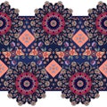 Contemporary ethnic seamless pattern with flowers mandalas.