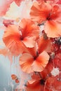 Contemporary floral abstraction. vibrant and modern depictions of flowers and botanical elements. Vertical Royalty Free Stock Photo