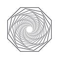 Polygon, Spiral, Whirlwind, Swirl. Abstract Geometric Shapes