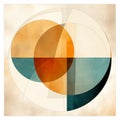 Contemporary Geometric Abstract Painting With Serene Watercolors