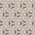 Contemporary geometric pattern. Repeated triangles, lines. Art deco style ornament. Modern geo abstract background. Linear