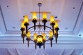 Contemporary glass chandelier Royalty Free Stock Photo