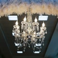 Contemporary glass chandelier Royalty Free Stock Photo