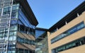 Contemporary Glass Office Building on Business Park Royalty Free Stock Photo