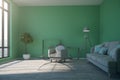 Contemporary green living room Royalty Free Stock Photo