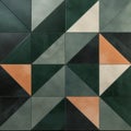 Contemporary Green Tile With Trompe-l\'oeil Folds And Industrial Angles Royalty Free Stock Photo