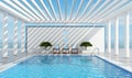 Contemporary holiday villa with pool Royalty Free Stock Photo