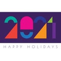 Contemporary Holidays Greeting card. New 2021 year.