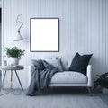 Contemporary Interior Decor: Minimalist Poster Frame with Realistic Rendering