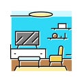 contemporary interior desig color icon vector illustration Royalty Free Stock Photo