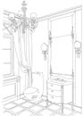 Contemporary interior doodles bathroom .