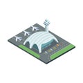 Contemporary isometric model of airport