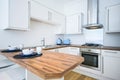 Contemporary kitchen with a breakfast bar Royalty Free Stock Photo