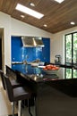 Contemporary kitchen counter of luxury villa