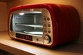 Contemporary Kitchen Microwave Oven. AI Royalty Free Stock Photo