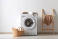 Contemporary Laundry Room with Washing Machine.