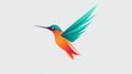 Contemporary logo featuring an abstract bird. Beautiful illustration picture. Generative AI