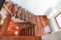 Contemporary Mahogany stairs basement top view