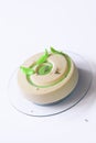 Contemporary Matcha Green Tea and Chocolate Mousse Cake Royalty Free Stock Photo