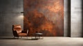 Contemporary Metallurgy: Rust Texture Art In Oud Bruin Room