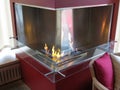 Contemporary methane fireplace