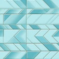 Contemporary Metro tile blue aqua banner. Generate Ai