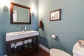 Contemporary Midwest powder room/half bath. Royalty Free Stock Photo