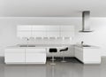 Contemporary minimal white kitchen