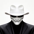 Contemporary Minimalist Style Illustration Of Happy Evil Angry Dark Hat Mask