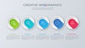 Contemporary minimalist vector infographic design with five options.