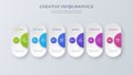 Contemporary minimalist vector infographic design with six options.