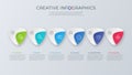 Contemporary minimalist vector infographic design with six options.