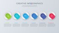 Contemporary minimalist vector infographic design with six options.