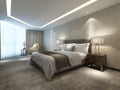 Contemporary modern luxury hotel bedroom