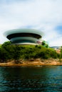 Contemporary Museum of Art in the city of Niteroi Royalty Free Stock Photo