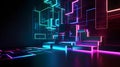 Contemporary neon desktop elegance Royalty Free Stock Photo