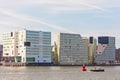 Contemporary office buildings in Amsterdam center Royalty Free Stock Photo