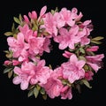 Contemporary Pastel: Azalea Wreath In Hyperrealistic Sculpture Style