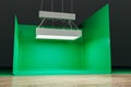 Contemporary photo studio with lighting equipment Royalty Free Stock Photo