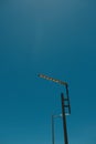 Contemporary powerful led streetlight with blue sky