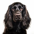 Contemporary Realist Portrait Photography Of A White Cocker Spaniel