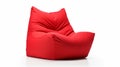 Contemporary Red Bean Bag Chair - High Resolution Isolated Design Royalty Free Stock Photo