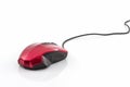 Contemporary red with black computer mouse . Royalty Free Stock Photo