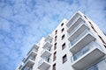 New building condominium. Modern apartment complex exterior. Royalty Free Stock Photo