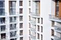 New building condominium. Modern apartment complex exterior. Royalty Free Stock Photo