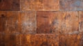 Contemporary Rust Tile Wall With Reclaimed Wood And Brown Tile